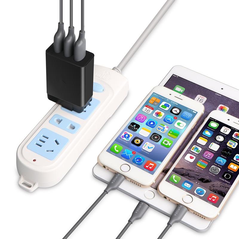 Qualcomm QC3.0 3-Port USB Fast Charger - UK/EU/US Compatible