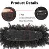XINRAN Synthetic Clip In Mohawk Ponytail Bun With Bangs Extensions Wrap Updo Clip In Hair For Women Daily Cosplay Wear