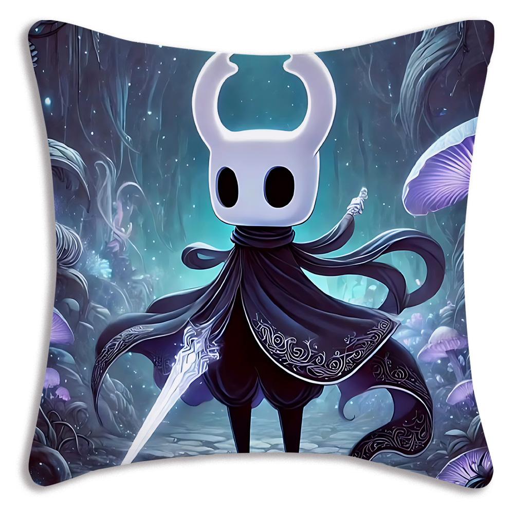 For Hollow k-knight the knights Pillow Covers Cartoon Sofa Decorative Home Double-sided Printing Short Plush Cute Cushion Cover