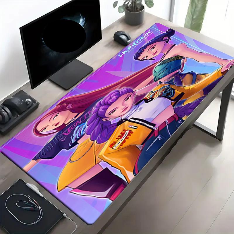 Tappetino per Mouse con Stampa KPop Demon Hunters, Tappetino Antiscivolo per Tastiera da Desktop, per PC Laptop Gaming Lavoro Uso Quotidiano, Fantastico Regalo Sorpresa per Festival