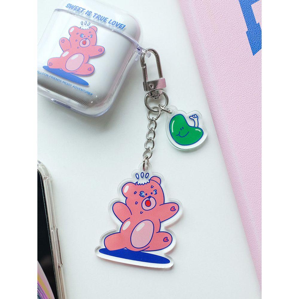 BALLOON FRIENDS MESSY ADVENTURE Acrylic Keychain - Runaway Gummy Bear