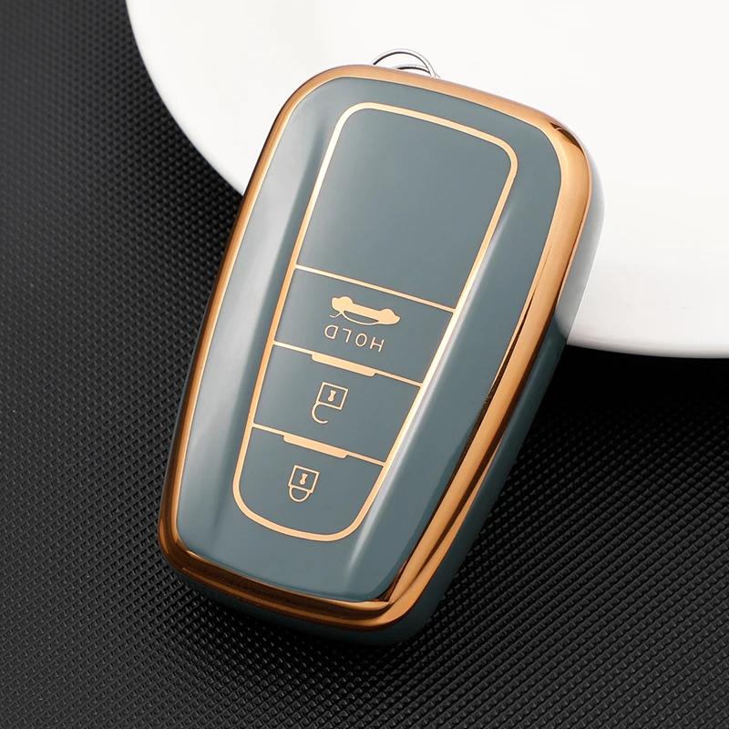 2/3/4 Buttons For Toyota Camry Chr Corolla Rav4 Avalon Land Cruiser Prado Prius - Tpu Car Key Case Cover Fob Keychain