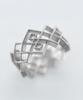 Vivus Prio Bold White Gold Silver Ring