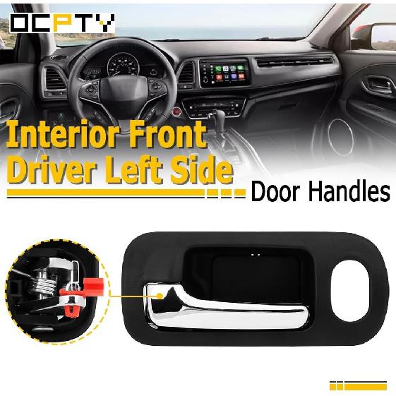 OCPTY Front Driver Left Side Interior Door Handle Black Chrome Fit 2001-2005 for Honda Civic