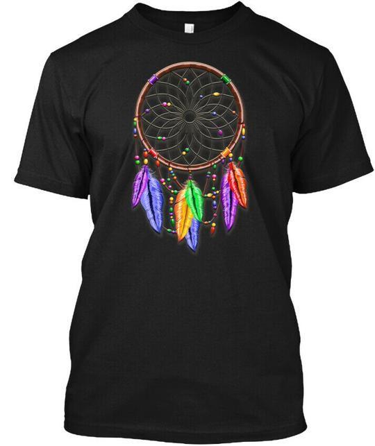 

Dreamcatcher Rainbow Feathers T-Shirt Made in the USA Size S to 5XL 4XL