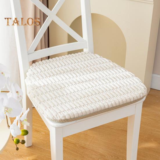 Winter Seat Cushion Stuffed Anti-slip Bottom Quick Rebound Pressure Relief Seat Pad with Removable Cover Thickened Fuzzy Plush Living Room Office