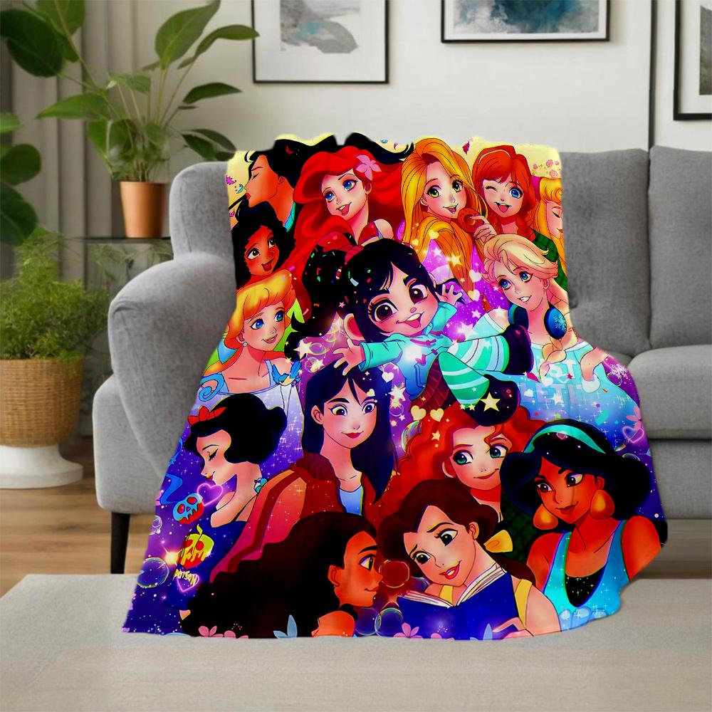 1pc, Happy Disney princesses Blanket, Soft Throw for Room Decor, Perfect Gift for