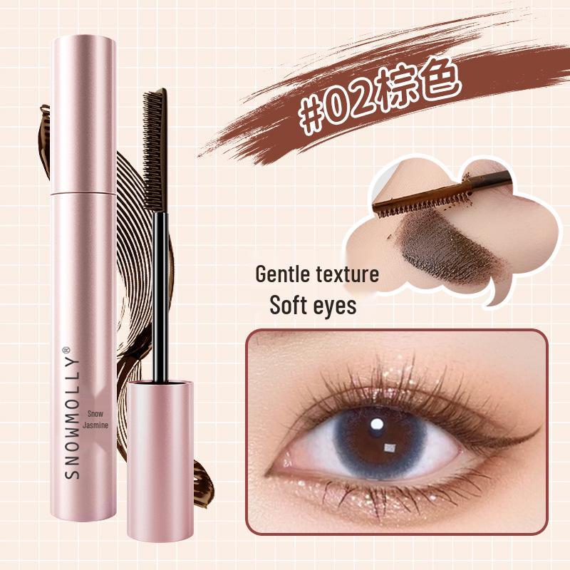 Snow Jasmine Waterproof Long-Lasting Mascara - Thickening, Curling, and Non-Smudging Formula