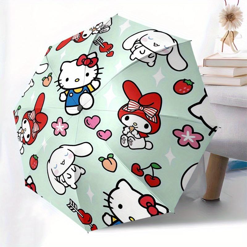 1pc Hello Kitty Fabric PrintUmbrella with Plastic Handle,Suitable for All Seasons Home Travel Outdoor UmbrellaSanlio159