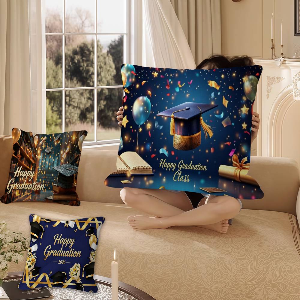 Graduation Decorations Personalized Pillow Cover Kids Bedroom Wild Party Decor Pillowcase Kid Birthday Shower Gift