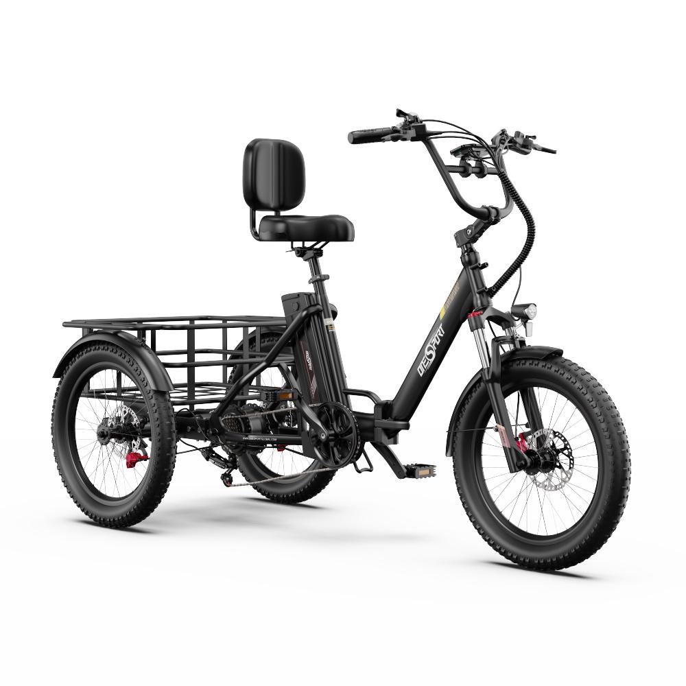 ONESPORT OT30 Pro Adult Electric Tricycle 500W 48V18AH Electric Cargo Tricycle 20 Inch All-Terrain Tires E-Tricycle City E-Cargo Tricycle
