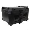 58L Motorcycle Top Box with Safety Lock Quick Release Universal Fit Water Resistant ABS Motorcycle Trunk Luggage Top Case For Helmet Black