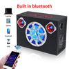 3 LED Lights Power Amplifier Car Stereo High Fidelity Car Audio Music Player Bluetooth Car Active Audio Subwoofer Speaker 8-inches