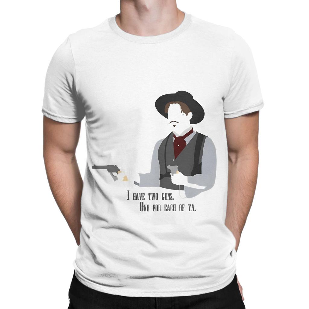 Tombstone Two Guns Novelty 100 Cotton TShirt Red Dead Redemption Tops Tees For Unisex