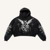 Y2K Retro Punk Solid Color 3D Printed Hoodie Streetwear Unisex Oversized Zip-Up Sweatshirt Teens