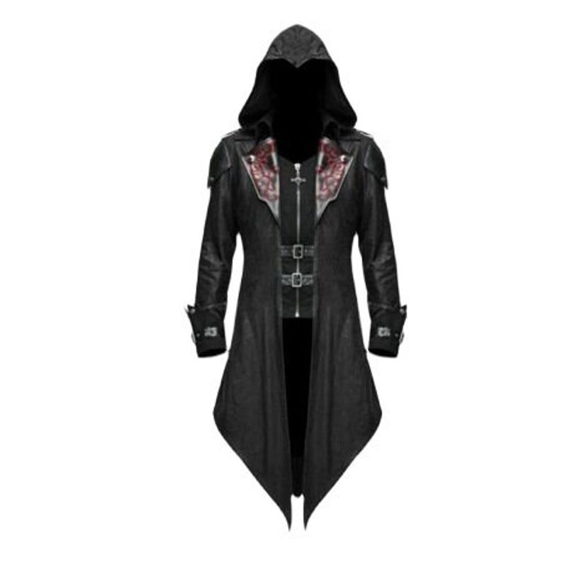 Auguri Amazon Cappotto Patchwork Medievale Retro Europeo e Americano Costume da Assassino Gotico