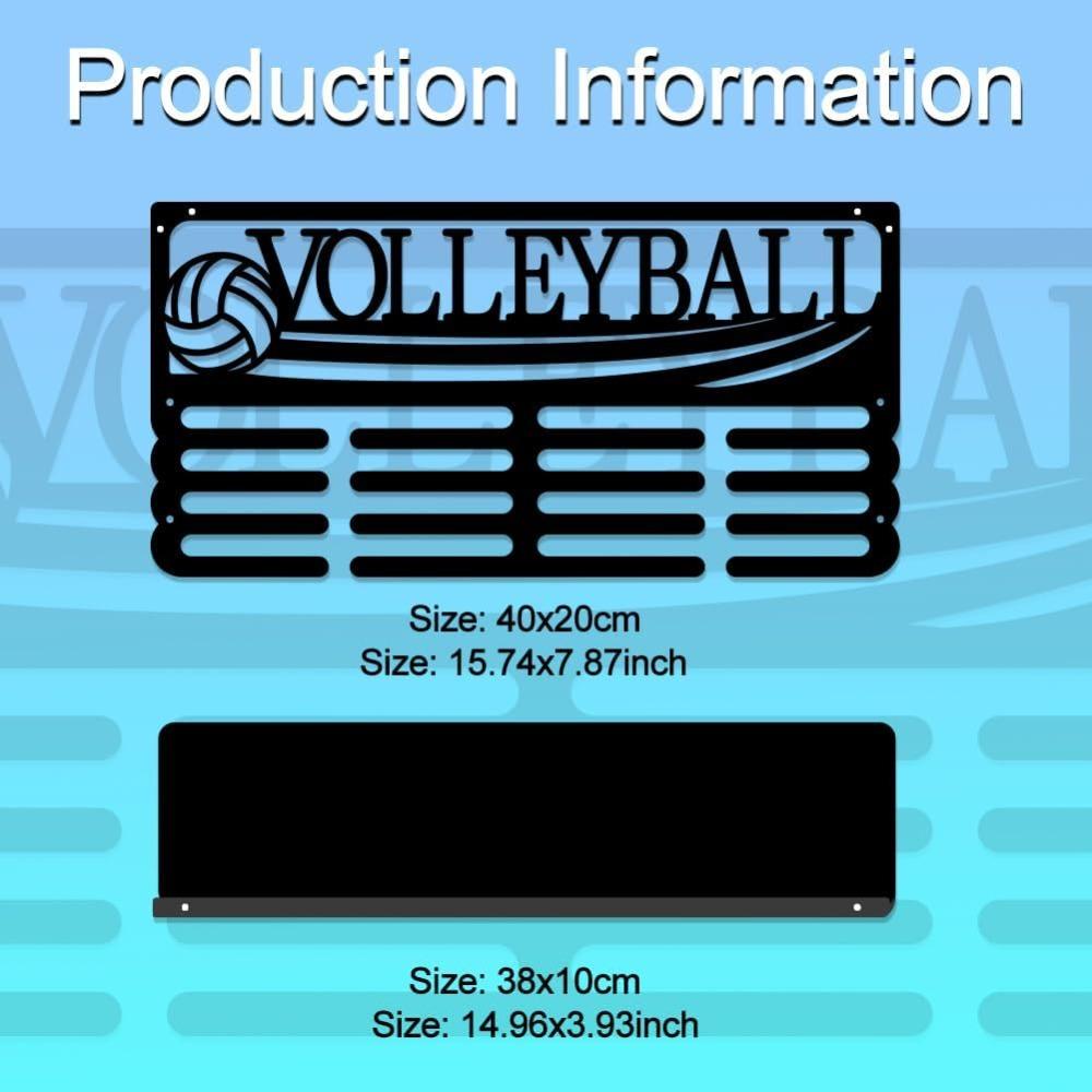 Metal Trophy and Medal Display Shelf, Wall Mount Medal Holder Hanger Rack for Award Showcase