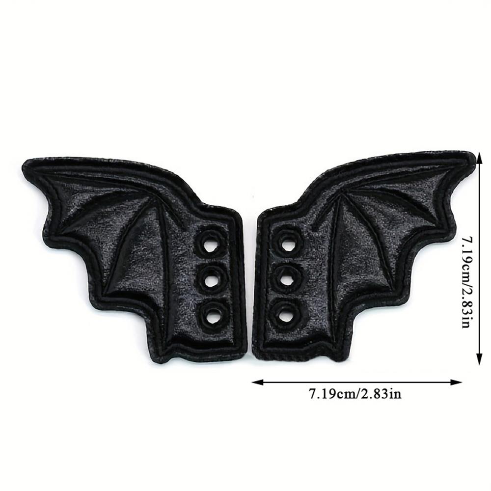 1Pair Angel Wing Shape Girls Boot Skate Shoes DIY Decorations Sneaker Clothing Shoelaces Decoration Punk Emo Style Halloween