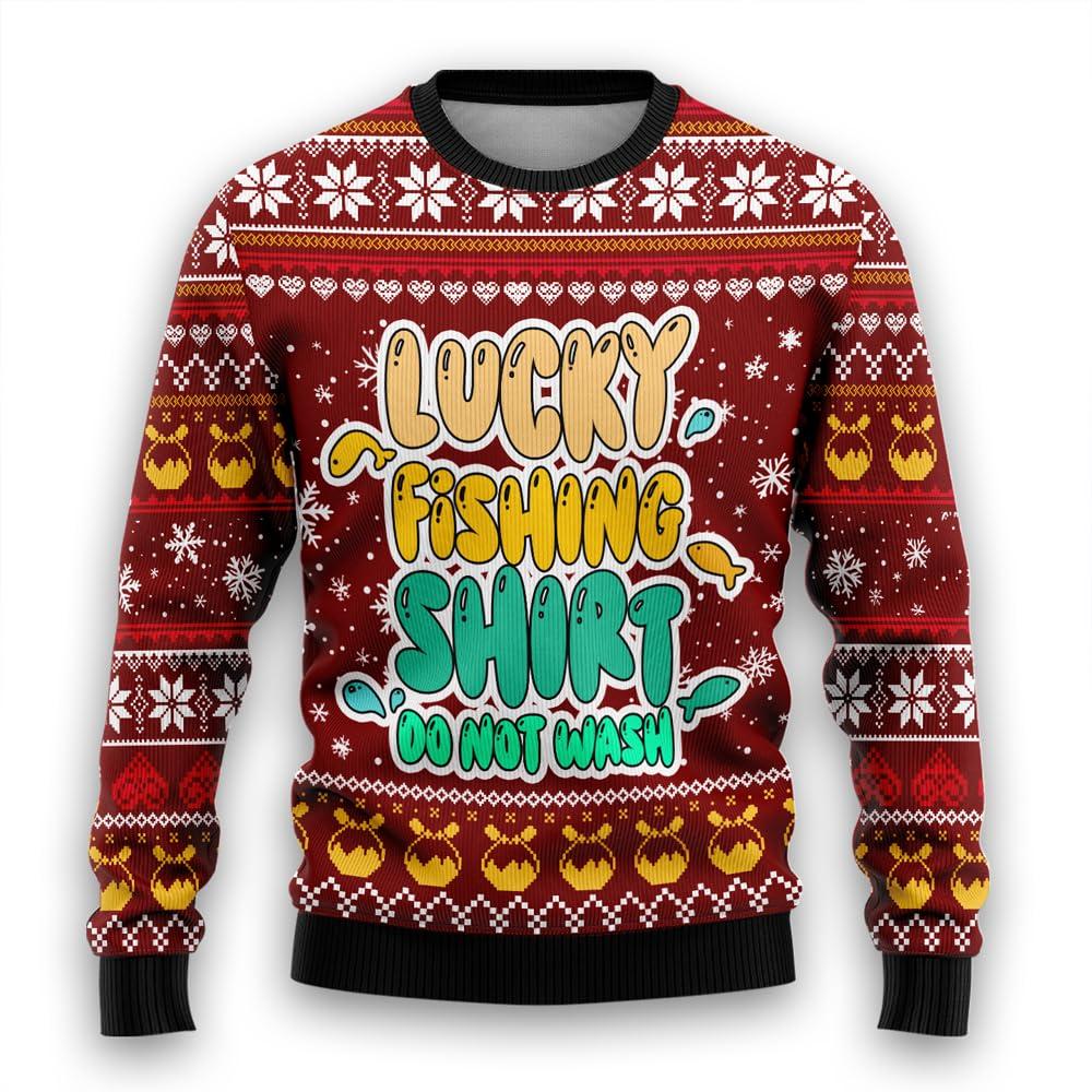 Fishing Sweatshirts For Men Clothing Merry Fishmas Ugly Christmas Sweater Santa Claus Fish Mens Ugly Sweaters Xmas Holiday Funny