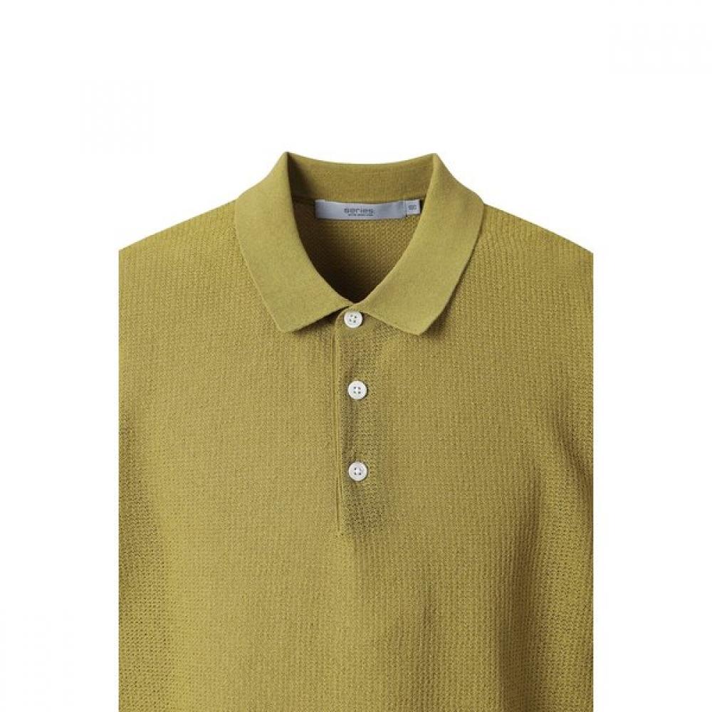 Series Ice Cotton 3 Button Half Sleeve Polo Sweater Sawam25502mux