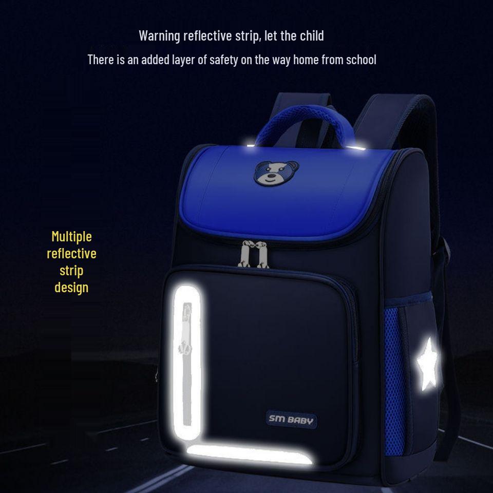 Children's Korean Style Backpack: Spine Protection, Double Shoulder for Boys & Girls - Ideal for Kindergarten & Primary School