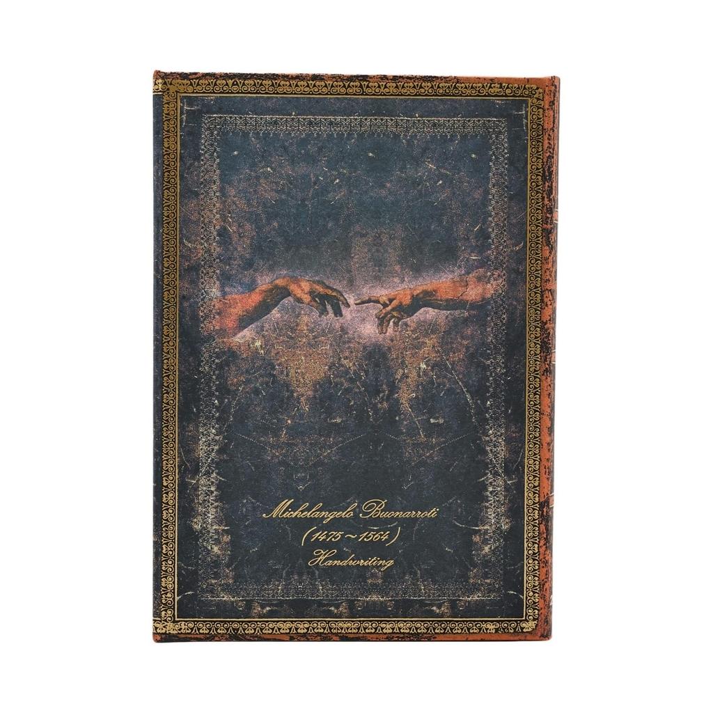 Paperblanks 2026 Diary, Hardcover, Midi Michelangelo Handwriting "Handprints" DJ1213-0