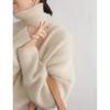 Autumn and Winter Cashmere Pullovers Sweaters Women Fashion Solid Loose Casual Knitted Turtleneck Sweater Ladies Elegant Soft Warm Knit Jumpers 25466