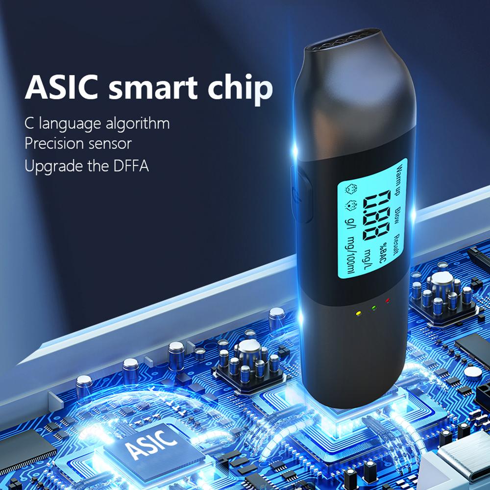 Non-Contact Alcohol Breath Tester LED Digital Display Alcoholmeter Alcohol Tester High Accuracy Breathalyzer Diagnostic Tool