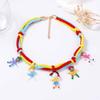 Personality Niche Creative Design Sense Hand-woven Cartoon Cute Character Pendant Braided Rope Casual Necklace