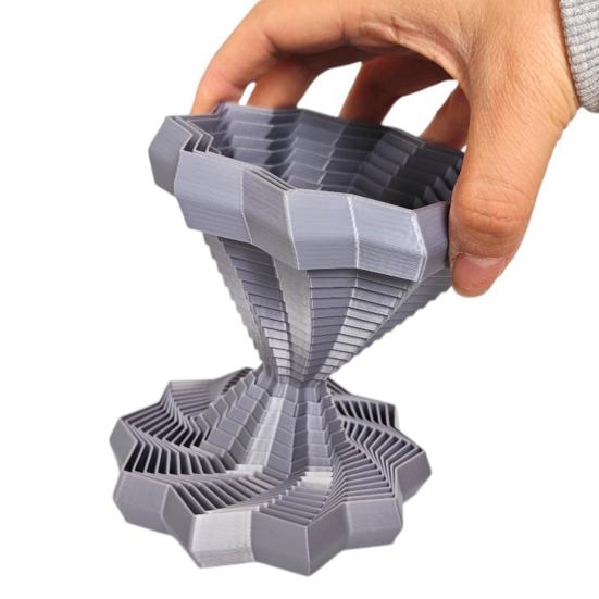 3D Printed Fractal Fidget Star Stress Anxiety Relief Expanded Star Sensory Toy Whirling Spiral Expandable Star Decompression Toy