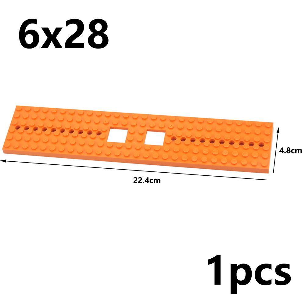 MOC High-Tech Train BasePlate 6x28 6x24 Dots Building Blocks Car Truck Bottom Plate