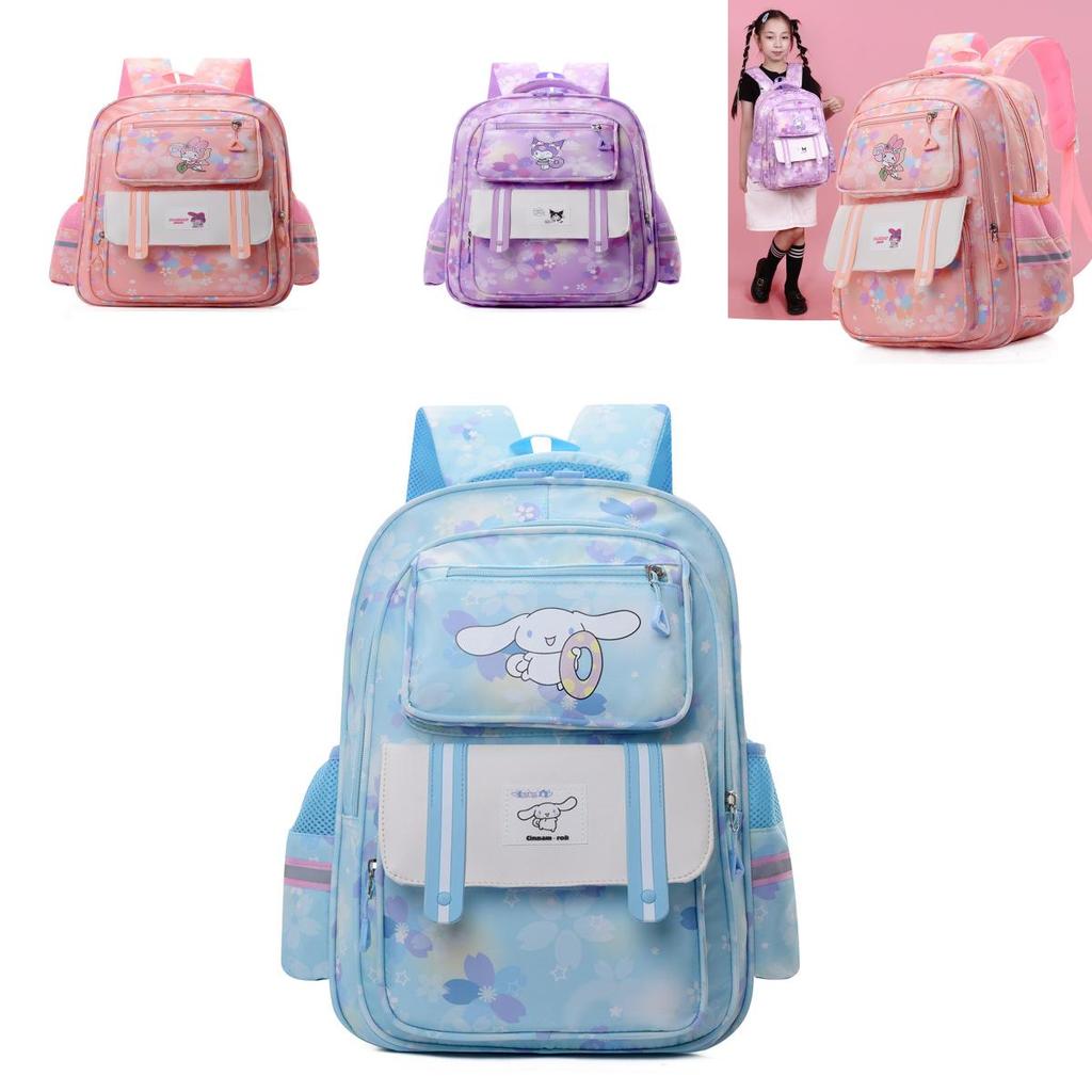 Stylish Cartoon Pattern Large Capacity School Backpack For 3-6 Grade Students