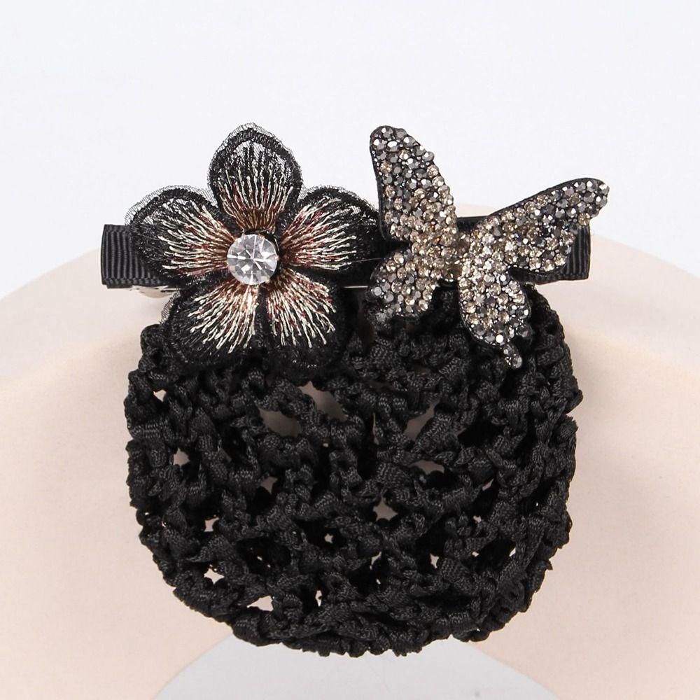 

Тканевая бабочка сетка корейский пучок снуд профессиональный головной убор женские пружинные зажимы заколки для волос сетка-чехол I