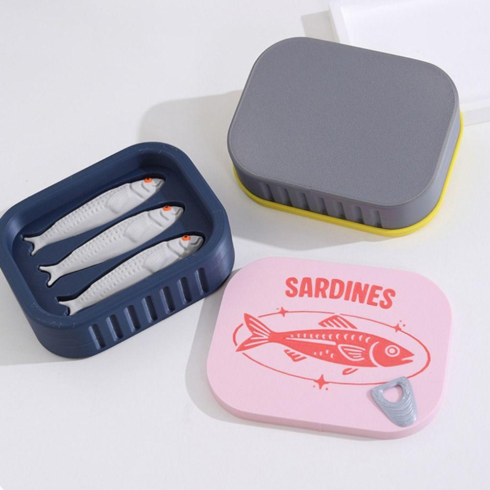 Cute Sardine Tin Decompression Toy Portable Stress Relief Fidget Toy Student Gift