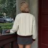 Womens Retro Stand Collar Oversized Jacket With Contrast Zip Pockets Fall Winter 2026
