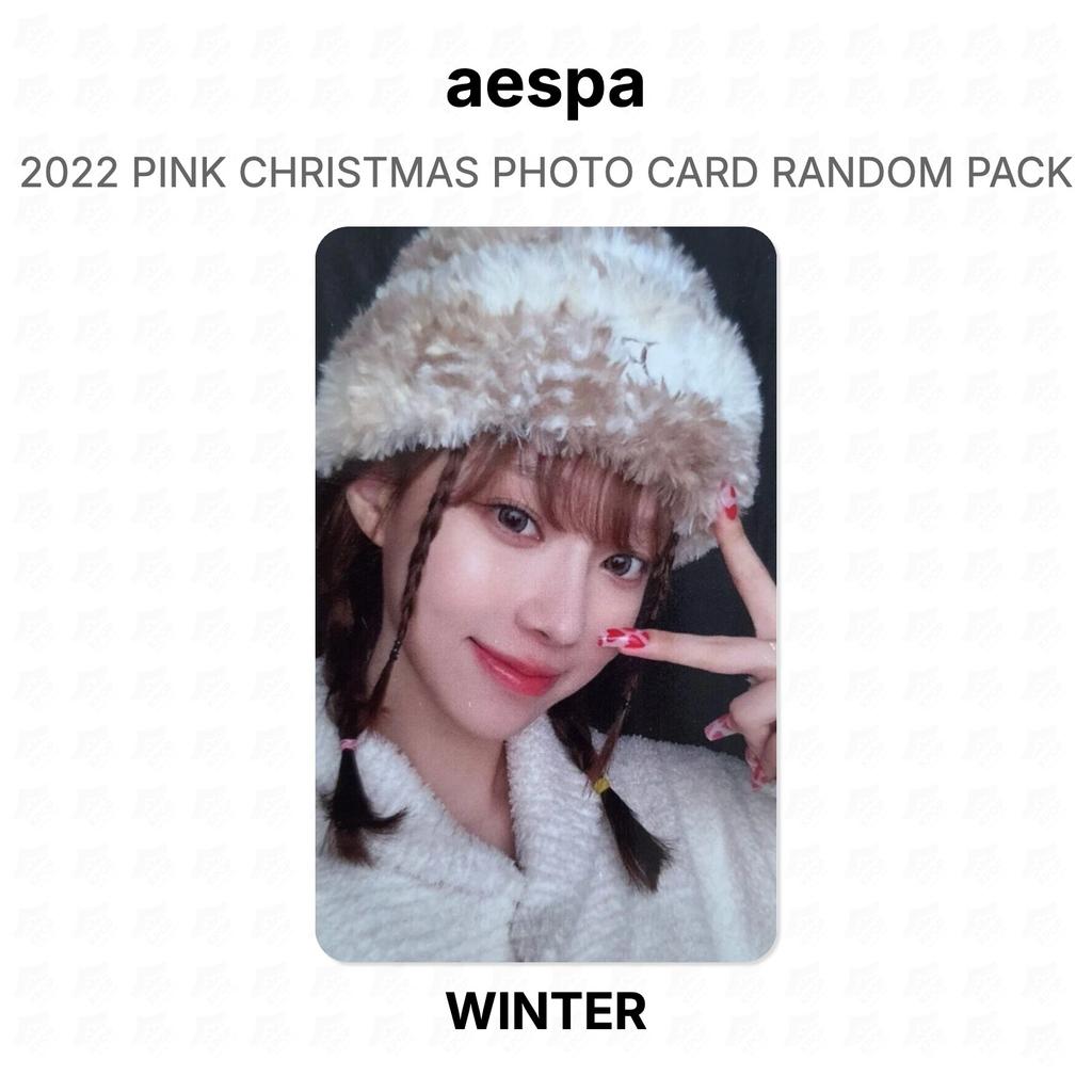 aespa 2022 PINK CHRISTMAS PHOTO CARD RANDOM PACK Official Photocard