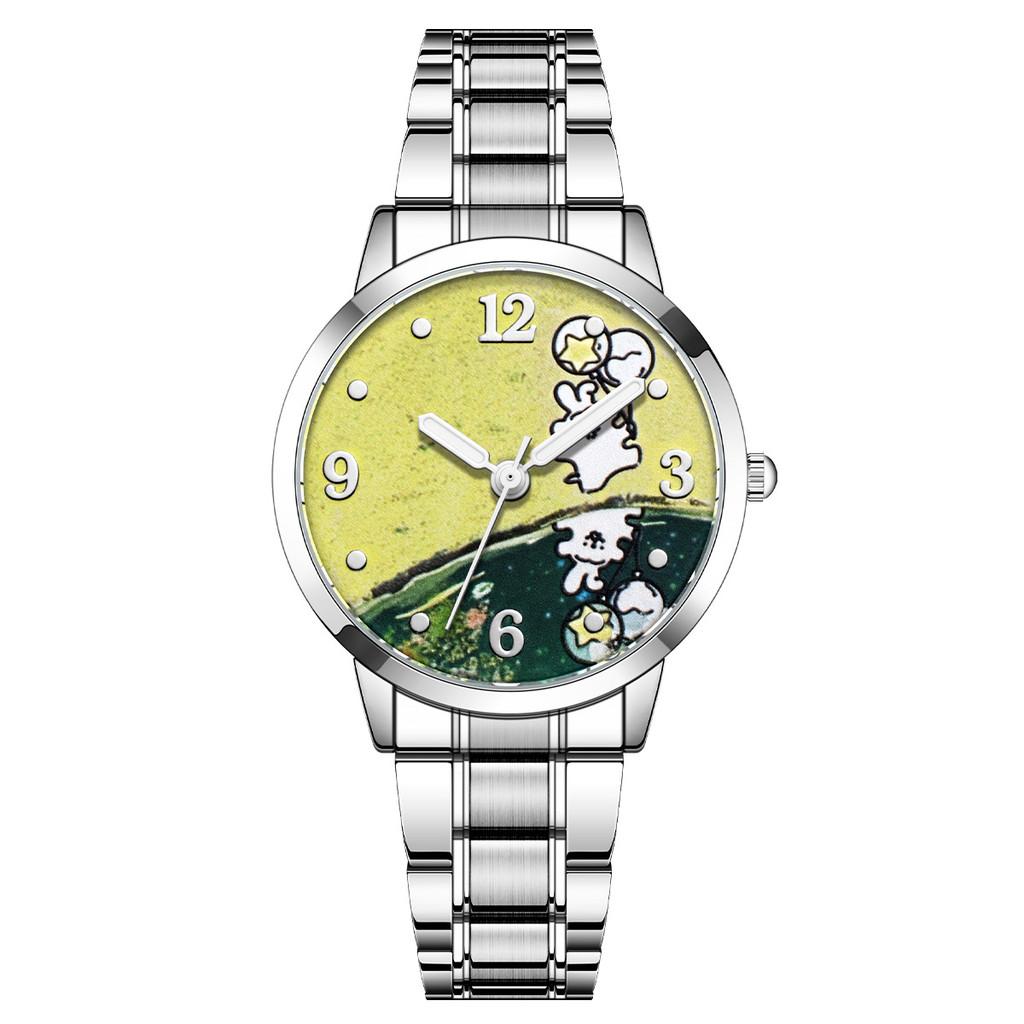 

Cartoon Womens Quartz Watch Waterproof Dress Watch For Casual Girls жовтий