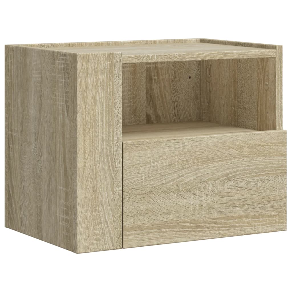 Wall Mounted Nightstand Sonoma Oak 45 x 30 x 35 cm