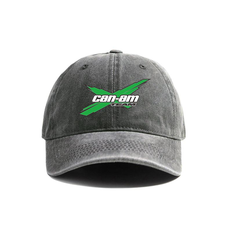Can Am Team Baseball Cap Distressed Hats Cap Unisex Retro Outdoor Summer Adjustable Can Am Logo BRP Hat