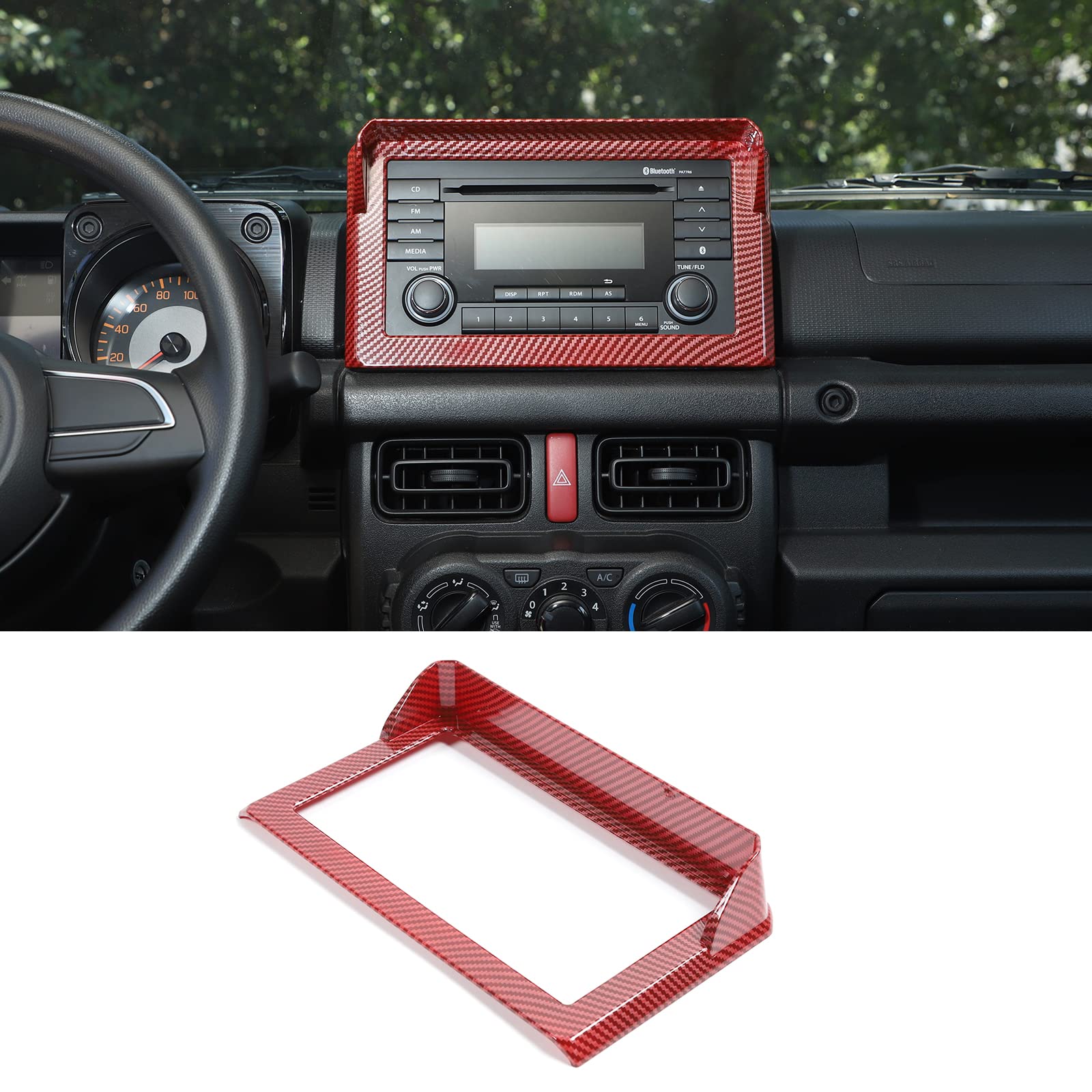

ANTC Applicable Suzuki Jimney Central Control Navigation Panel Frame / Center Control Navigation Frame, червоний