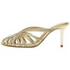 Fashionable Elegant High Heel Metallic Effect Mules 8.5cm Closed Toe Slippers Women Slippers Gold 12309510-38