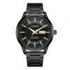 OCHSTIN Men Watch Self-Wind Mechanical Date Day Calendar Luminous Dial Transparent Back Stainless Steel Band Male Business Dress