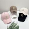 Chic Winter Baseball Cap with Rhinestone 'R' - Warm, Ear-Protecting Knit Hat for Women | Perfect for Outdoor Activities & Casual Wear