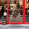 Christmas Decoration Christmas Tree Static Cling Stickers for Store Window Glass Doors