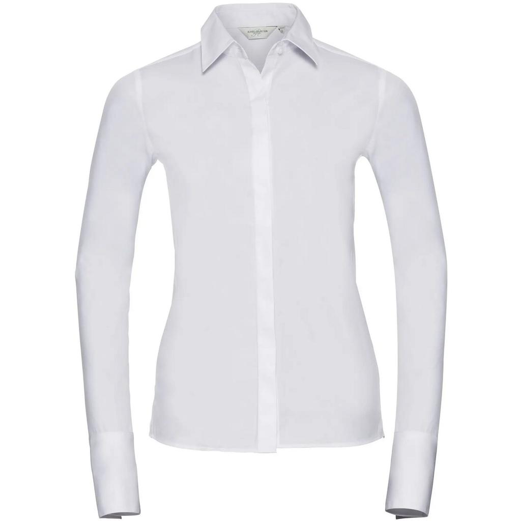 Russell Collection Womens/Ladies Ultimate Stretch Long-Sleeved Shirt