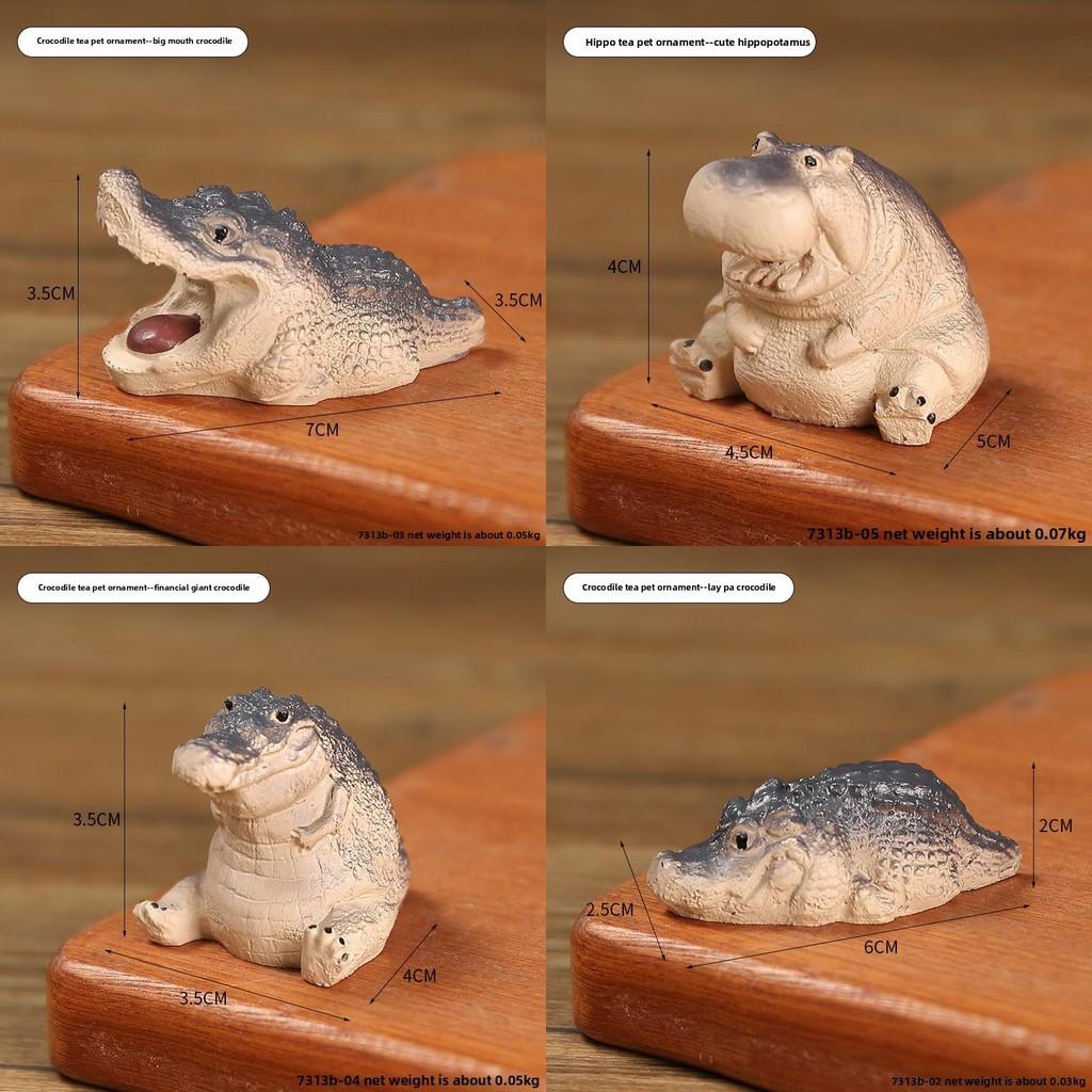 Mini Alligator Resin Tea Pet Figurine Gift For Tea Table And Decor Office
