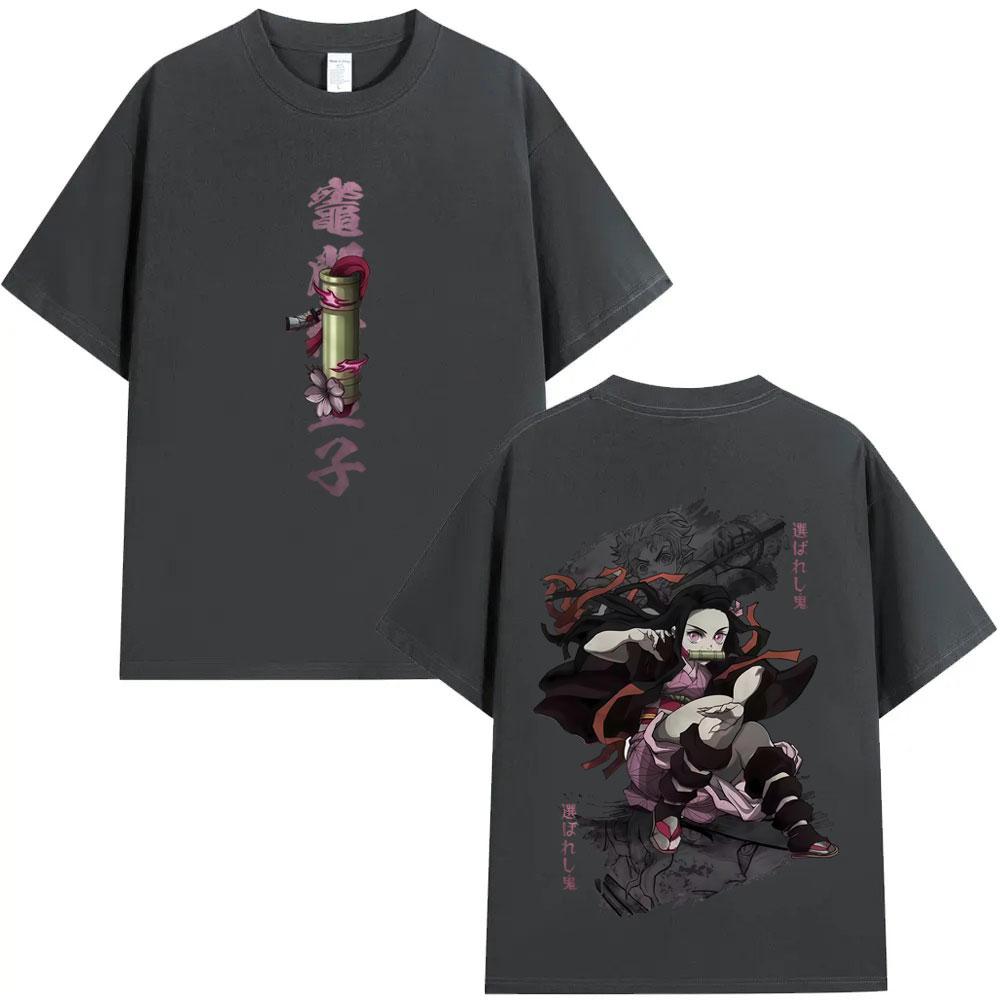 Anime Demon Slayer Kamado Nezuko Graphic T Shirts Unisex Women Clothing Fashion Short Sleeve Tshirts Unisex Streetwear