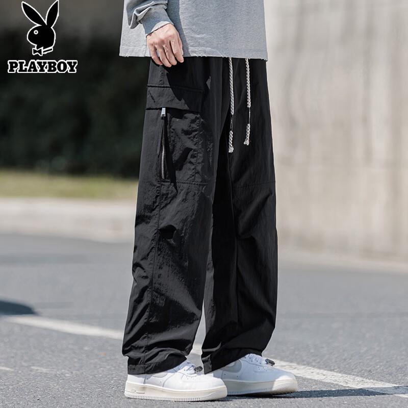 PLAYBOY Men's Loose Fit Cargo Pants
