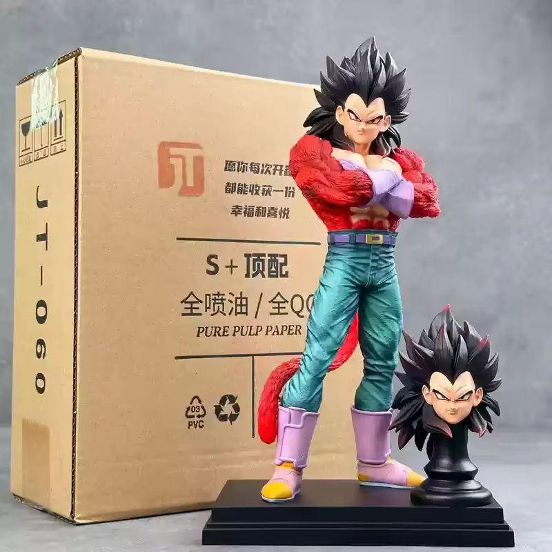 In Stock 30cm Jt Anime Dragon Ball Model Super Saiyan 4 Vegeta Statue Pvc Set Model Plaything Desktop Ornament Figurine Gift