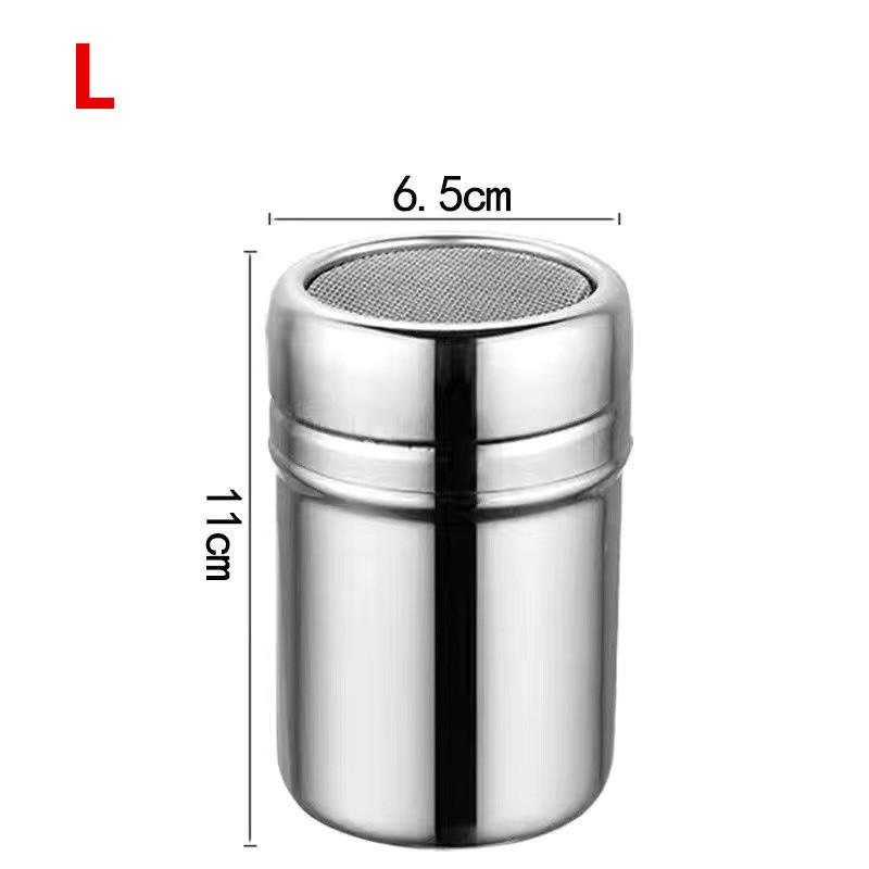 1PC Stainless Steel Mesh Condiment Shaker Dusters Dusting Salt Shaker Spice Jar Salt Sugar Pepper Shaker Box Cocoa Icing Powder
